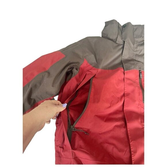 Columbia Men's L Summit Lift Interchange Red Brown 3 in 1 Waterproof Jacket - Picture 12 of 13